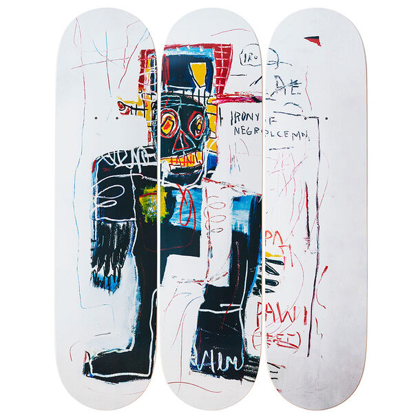 JEAN-MICHAEL BASQUIAT” IRONY OF A NEGRO POLICEMAN” TRIPTYCH