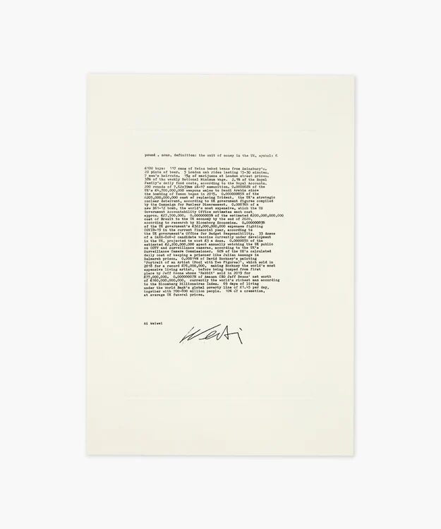 AI WEI WEI- £ PRINT