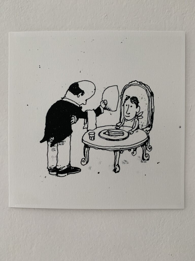 DINNER IS SERVED- DESSIN DU JOUR, HAND SIGNED