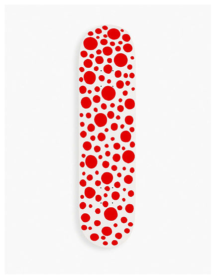 YAYOI KUSAMA RED SMALL DOTS SKATE DECK